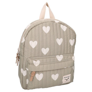 Mini Backpack - Quilted Green Hearts