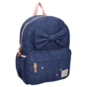 Small Backpack - Denim Bow