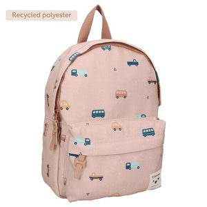Mini Backpack - Brown Trucks