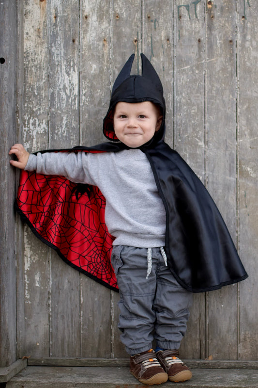 Reversible Toddler Spider/ Bat Cape
