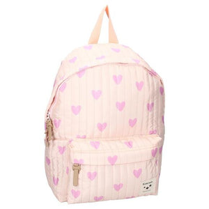 Small Backpack - Quilted Purple Hearts