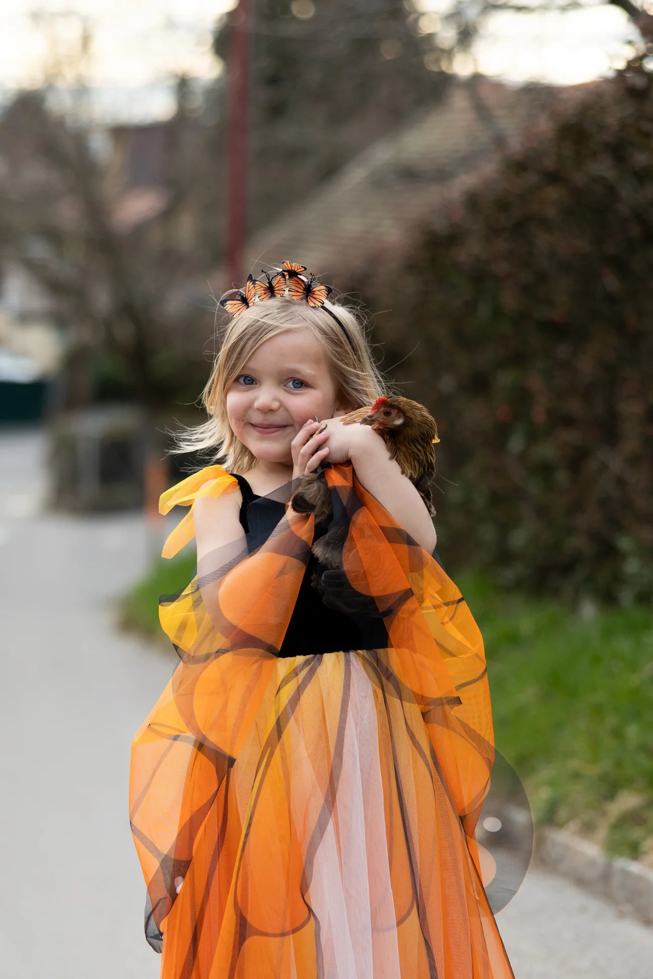 Butterfly Twirl Dress with Wings and Headband - Monarch