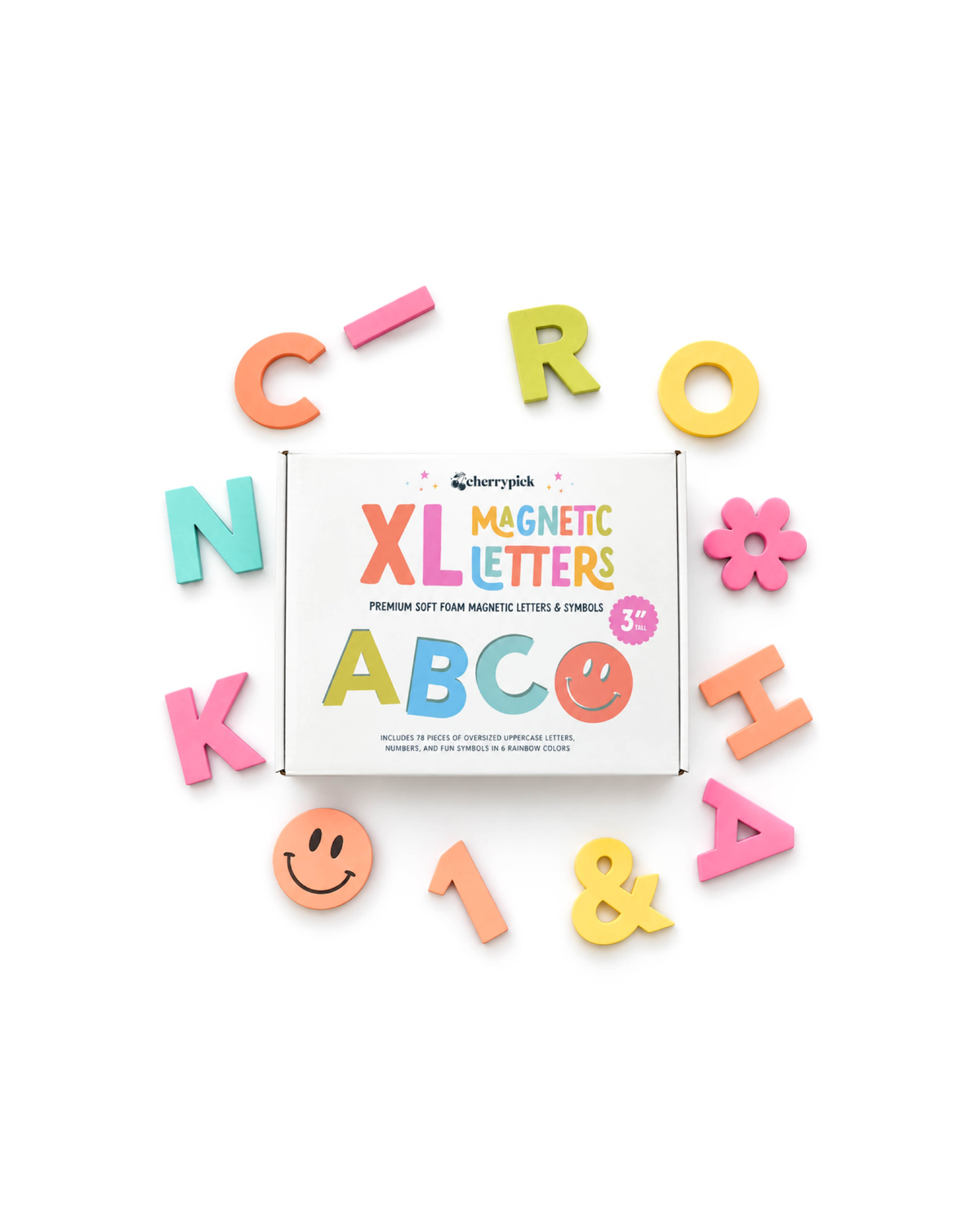XL Oversized Soft Foam Magnetic Letters & Symbols 75pc Set