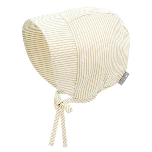 Baby Bonnet - Beige Stripes