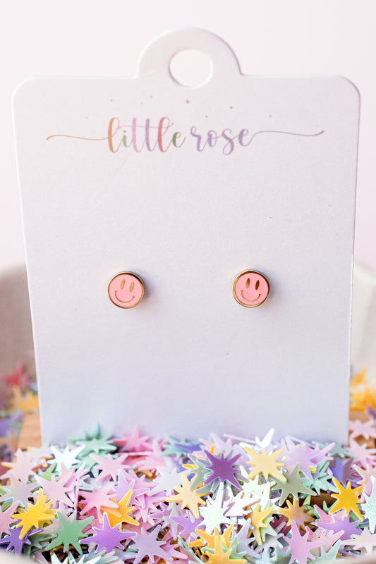 Earrings - Smiley Face Stud