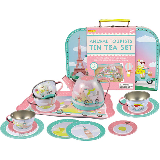 Animal Tourists Tin Tea Set