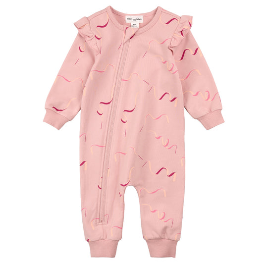 Pink Ribbon Print Playsuit