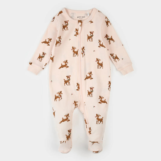 Reindeer  Footed Zipper Sleeper