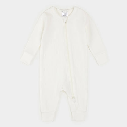 Modal Rib Frilled Sleeper - Ivory