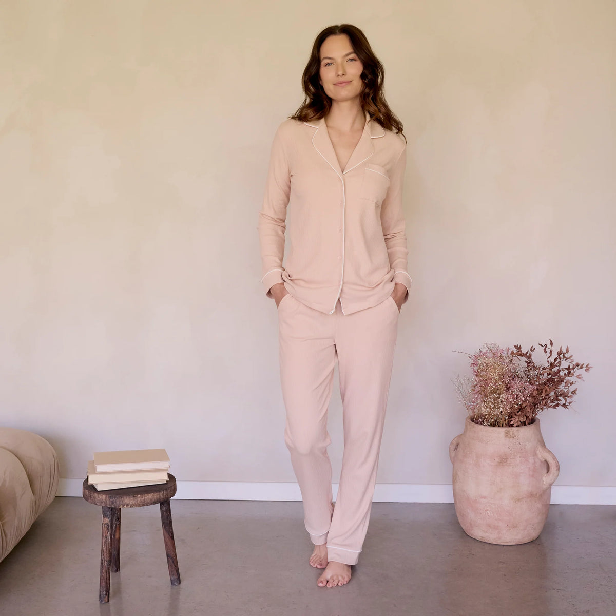 Modal Rib Women's Sleep Set - Rose