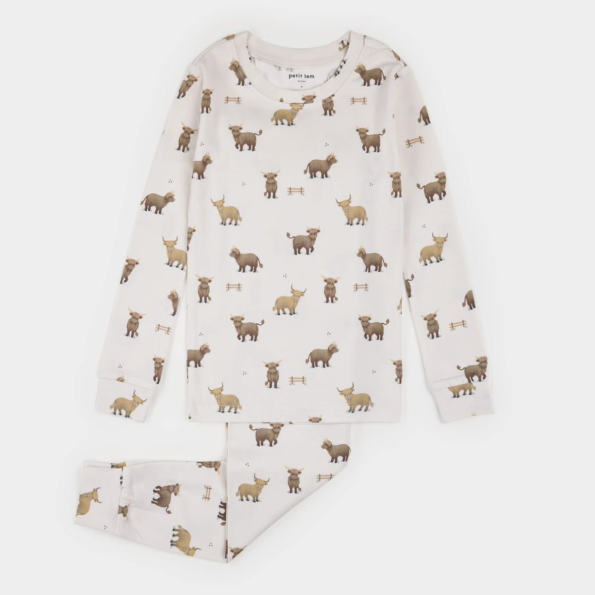 Long Sleeve PJ Set - Highland Cows