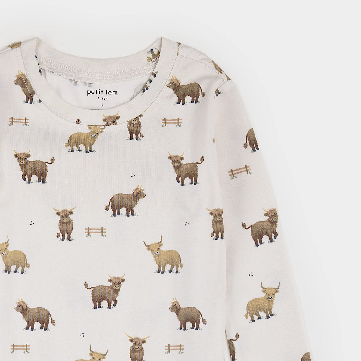 Long Sleeve PJ Set - Highland Cows