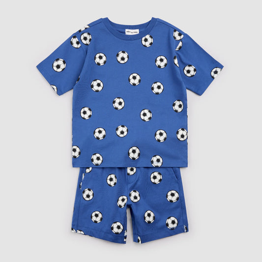 T-Shirt and Short Set - Navy Soccer