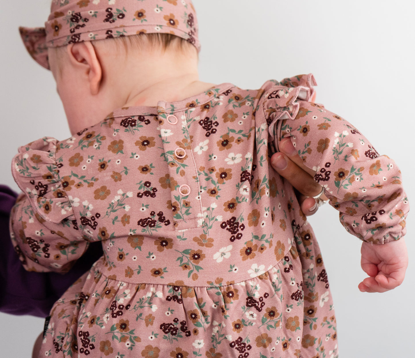 Long Sleeve Skirted Onesie - Velvet Garden