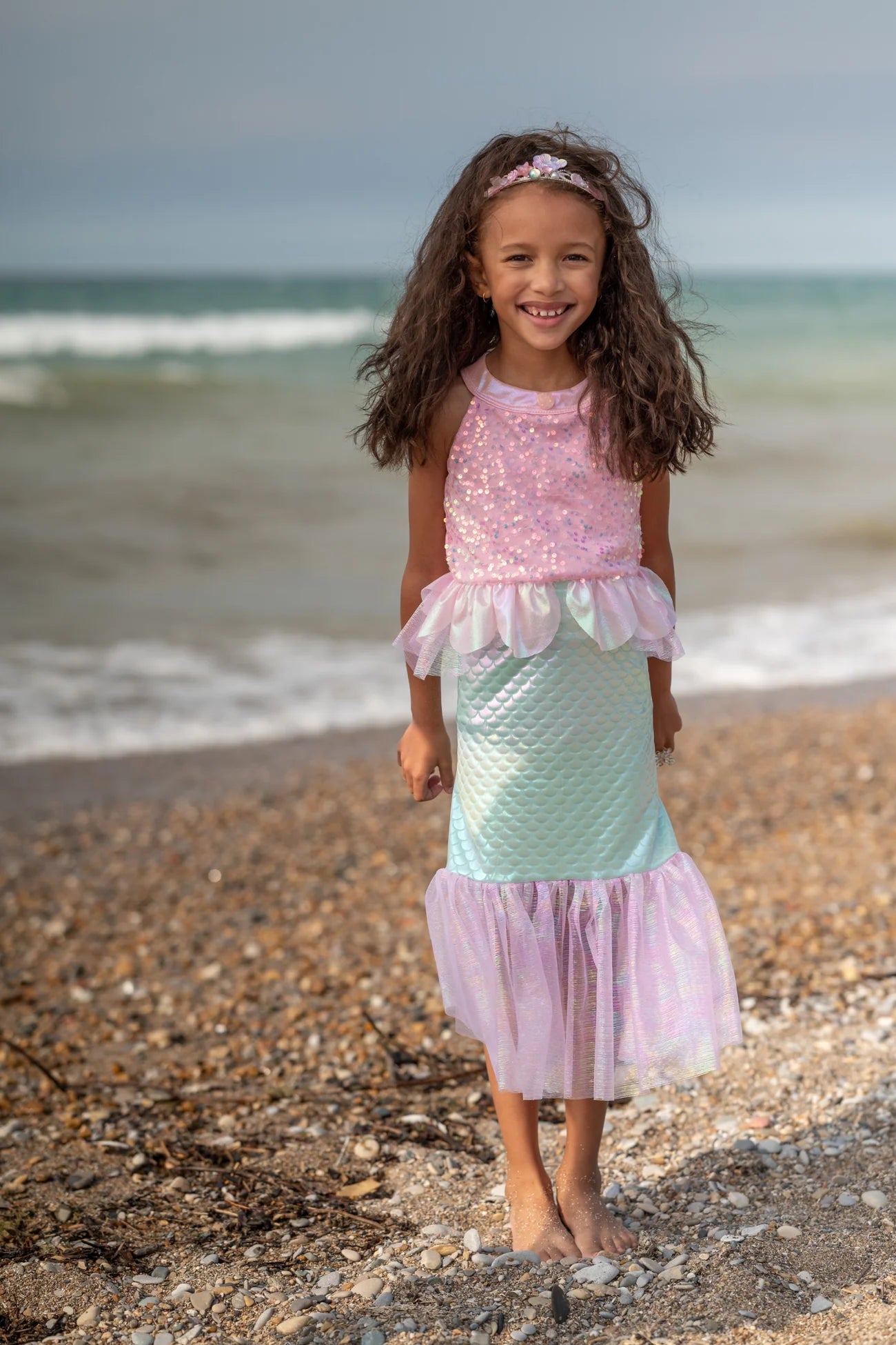 Misty Mermaid Dress - Lilac/ Blue