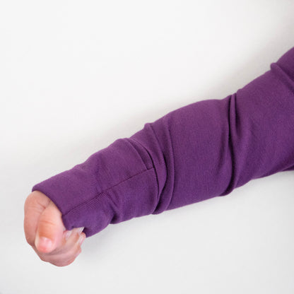 Footed Zipper Sleeper - Deep Plum