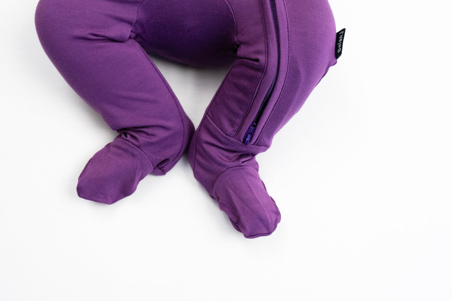 Footed Zipper Sleeper - Deep Plum