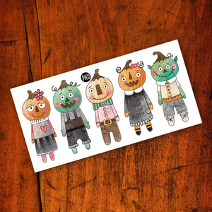Temporary Tattoos - Pumpkin Scarecrows