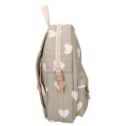 Mini Backpack - Quilted Green Hearts