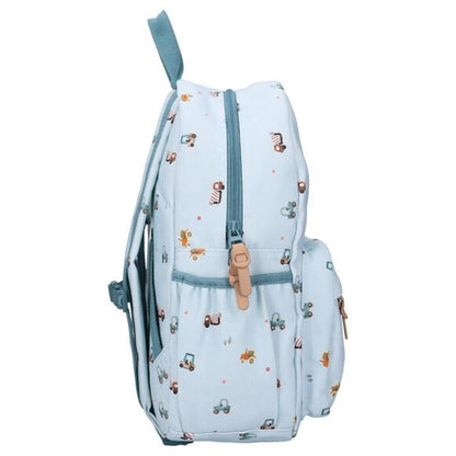Small Backpack - Blue Vehicles