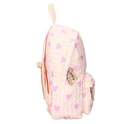 Small Backpack - Quilted Purple Hearts