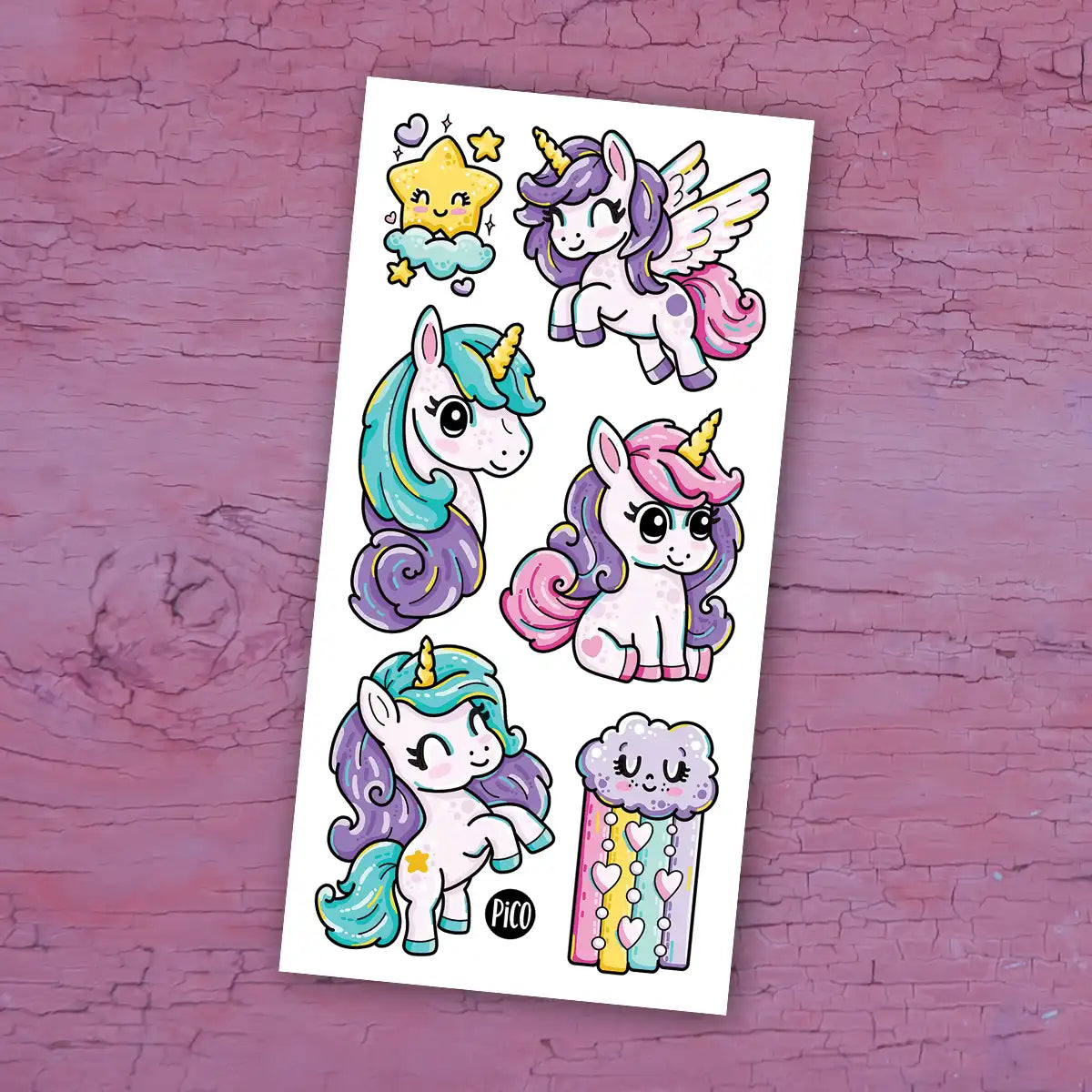 Temporary Tattoos - Rainbow Ponies