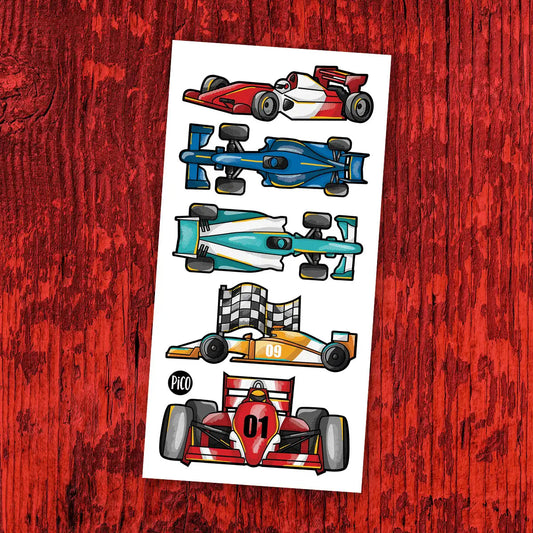 Temporary Tattoos - Race Cars
