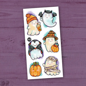 Temporary Tattoos - Halloween Ghosts