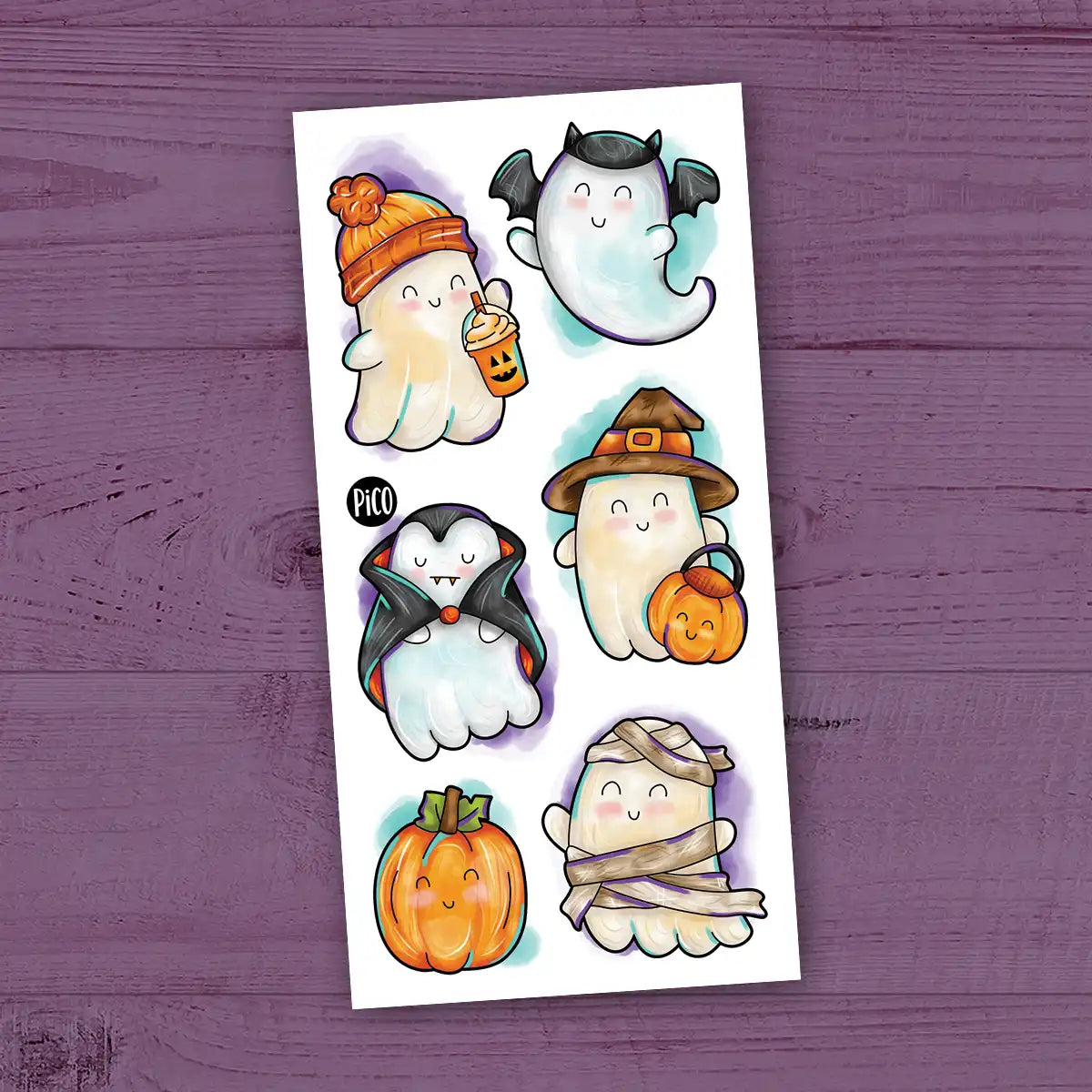 Temporary Tattoos - Halloween Ghosts