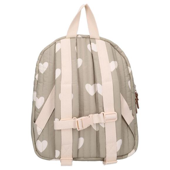 Mini Backpack - Quilted Green Hearts