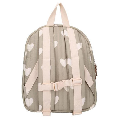 Mini Backpack - Quilted Green Hearts
