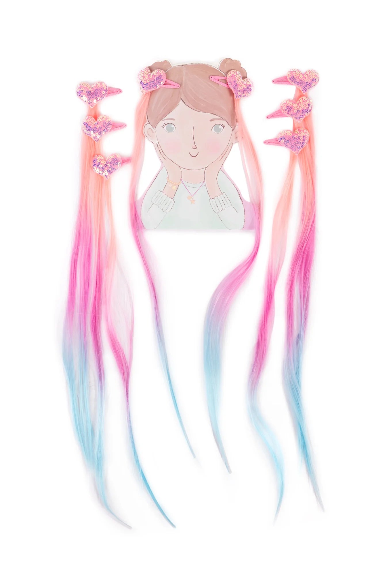 Hollywood Hearts Pastel Hair Extensions
