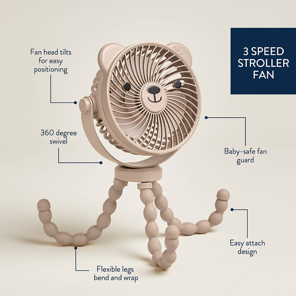 Itzy Breeze 3-Speed Stroller Fan - Taupe