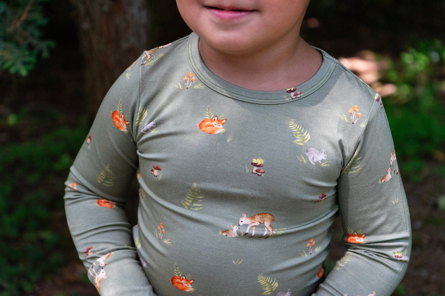 Long-Sleeve PJ Set - Forest Friends