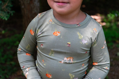 Long-Sleeve PJ Set - Forest Friends
