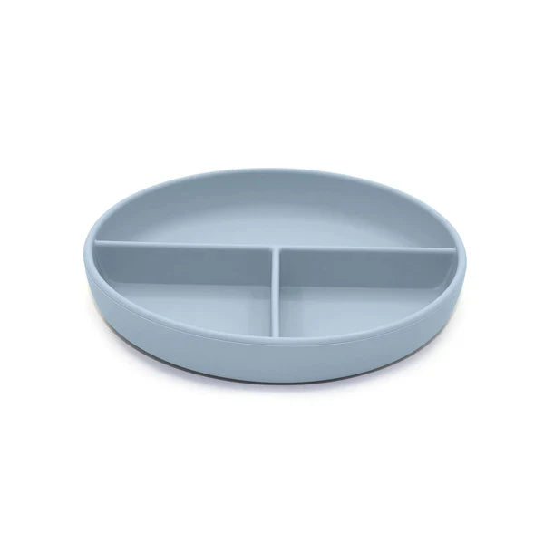 Silicone Divided Suction Plate - Lily Blue