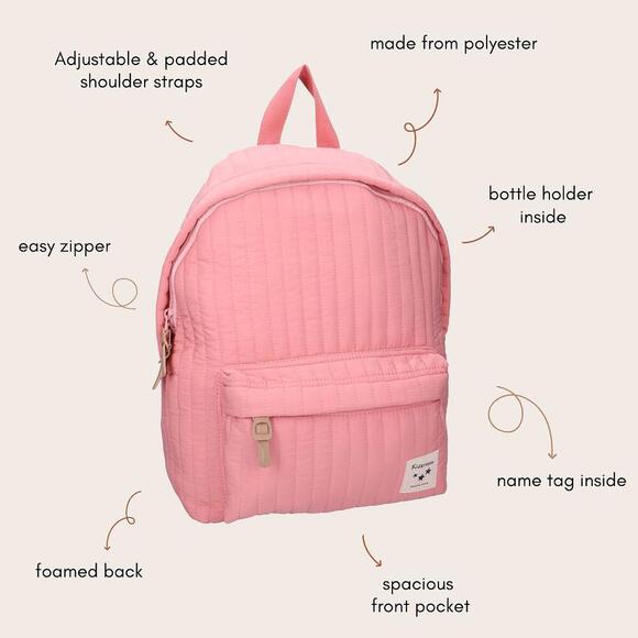Small Backpack - Quilted Pink