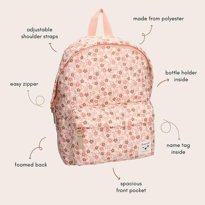 Small Backpack - Quilted Vintage Floral