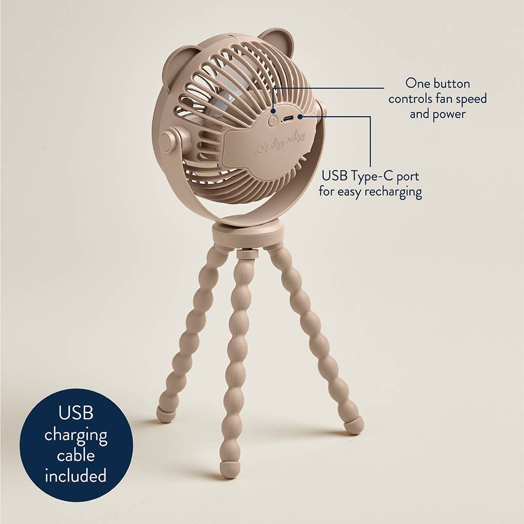 Itzy Breeze 3-Speed Stroller Fan - Taupe