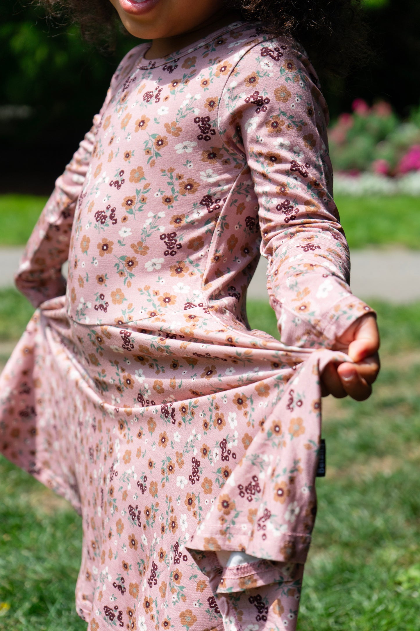 Long Sleeve Twirl Dress - Velvet Garden