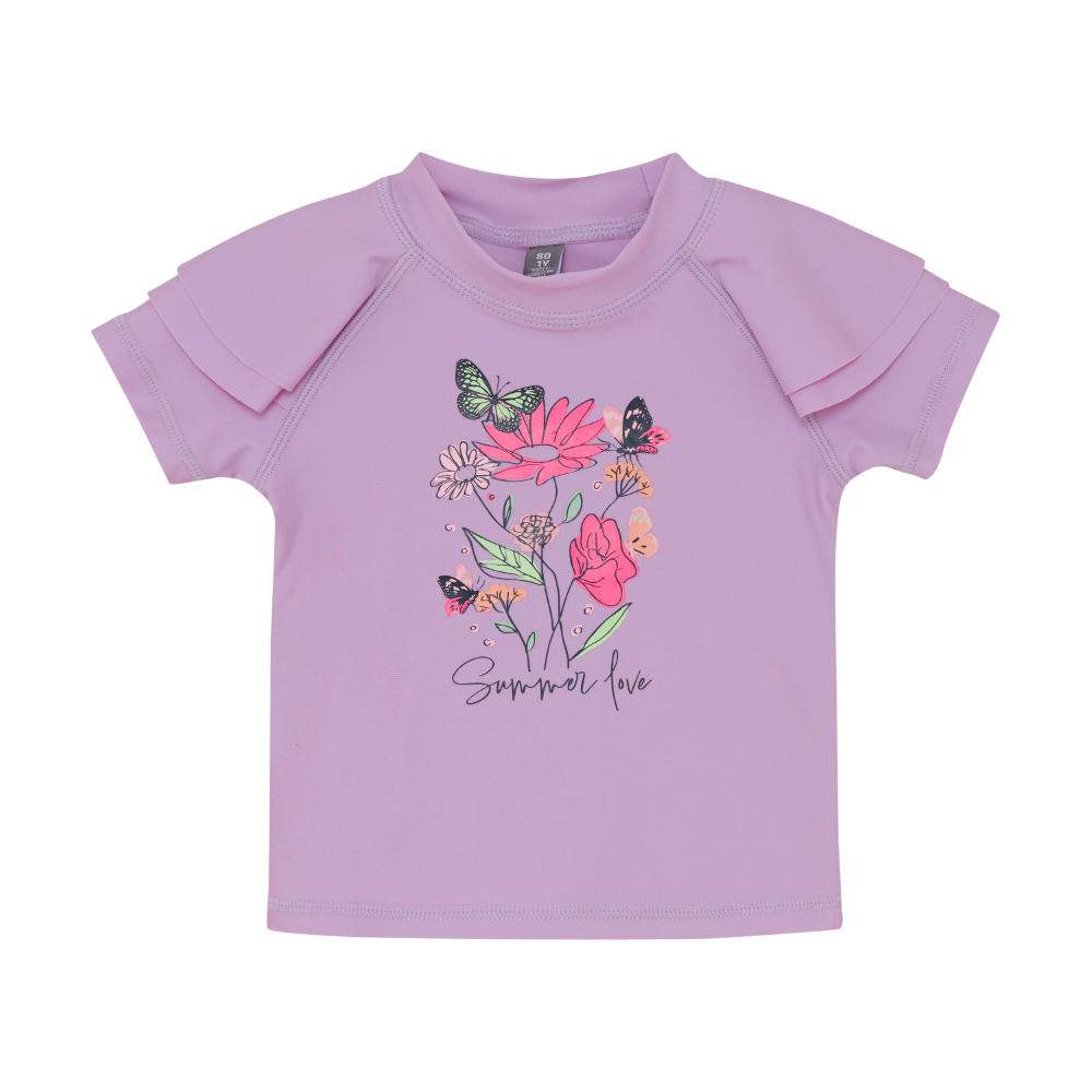 UV Short Sleeve Swim Set - Flowers