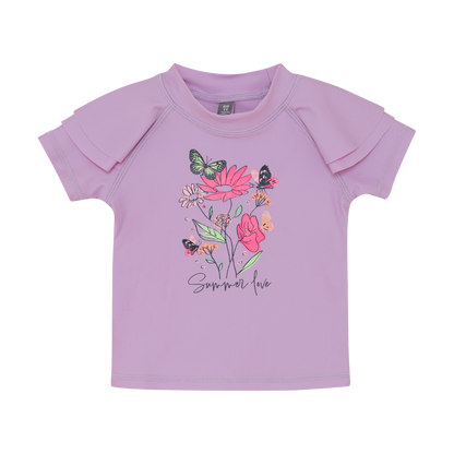 UV Short Sleeve Swim Set - Flowers