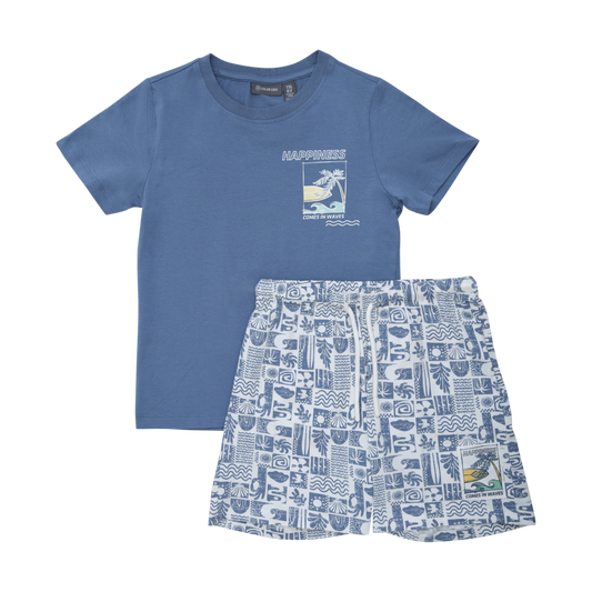 T-Shirt & Shorts Set - Waves