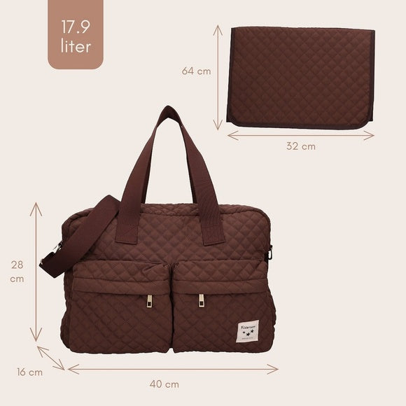 Diaper Bag - Quilted Brown