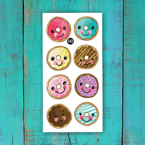 Temporary Tattoos - Smiling Donut