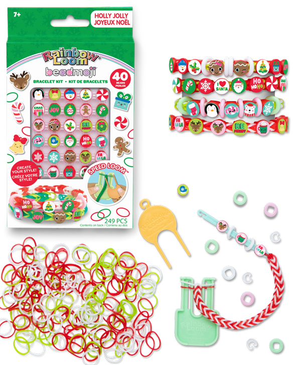 Rainbow Loom Beadmoji Bracelet Kit - Holly Jolly