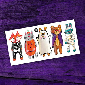 Temporary Tattoos - Costumed Animals
