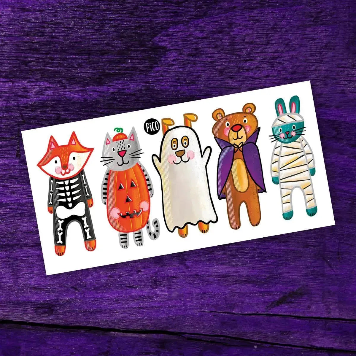 Temporary Tattoos - Costumed Animals