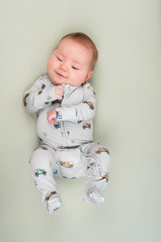 Footed Zipper Sleeper - Jeeps