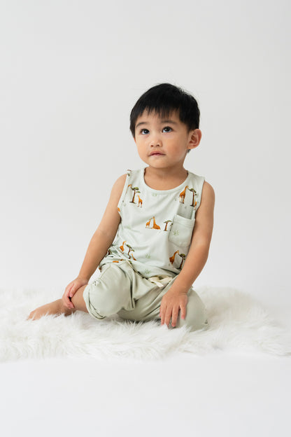 Pocket Tank Top - Giraffes